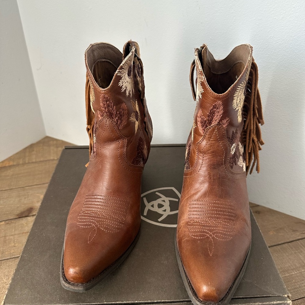 Ariat Cowboy Boots Florence Western Boot Costal Cowgirl Festival Embroidered - Picture 10 of 15